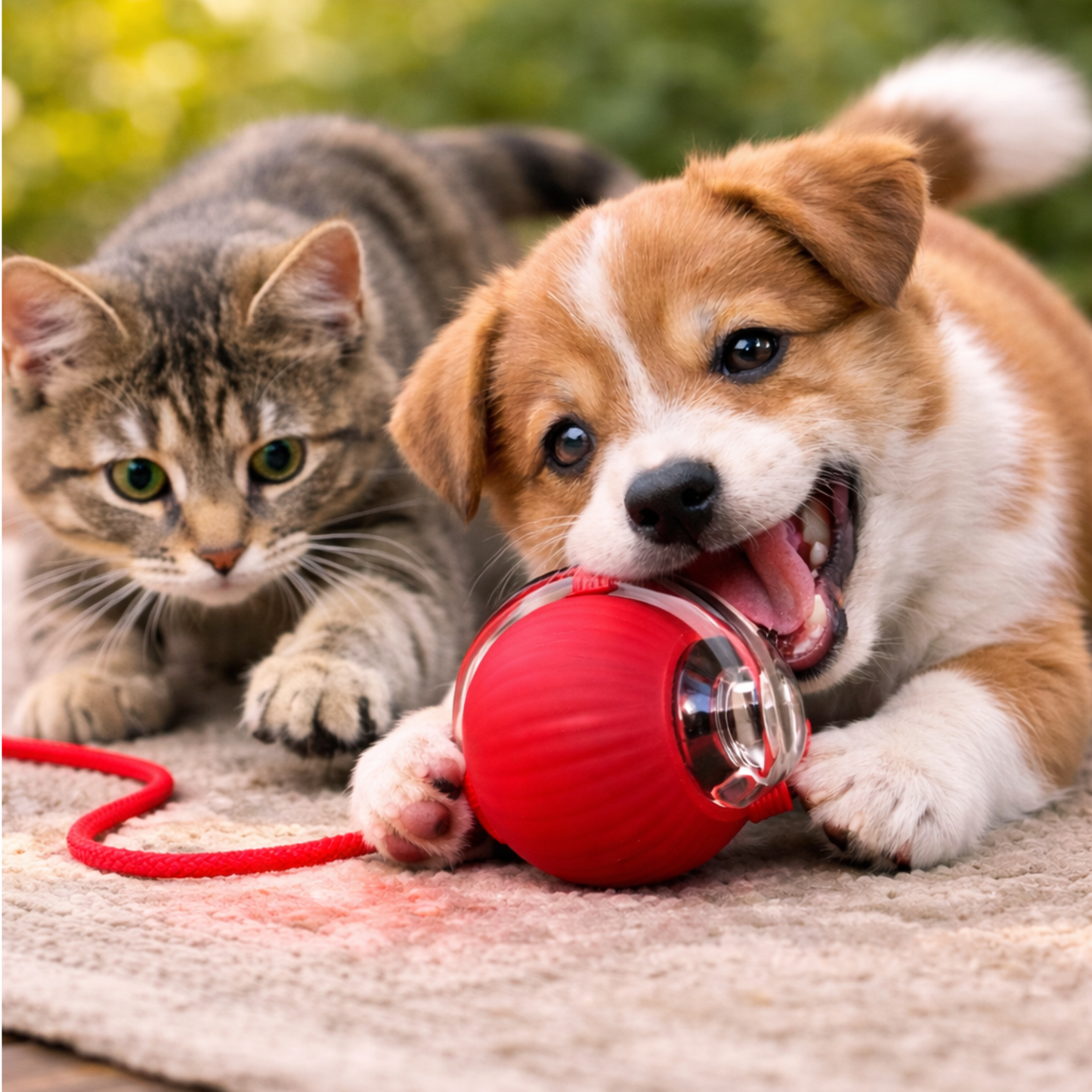 Smart Interactive Pet Toy for Cats & Dogs – Automatic Obstacle-Avoiding Rolling Ball