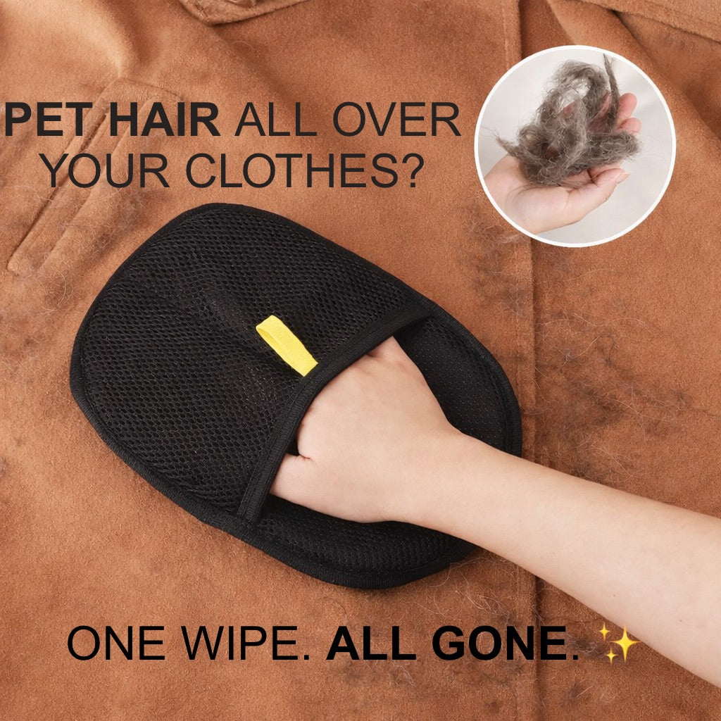 Pet Hair Remover Glove – One Wipe Removes Dog & Cat Hair